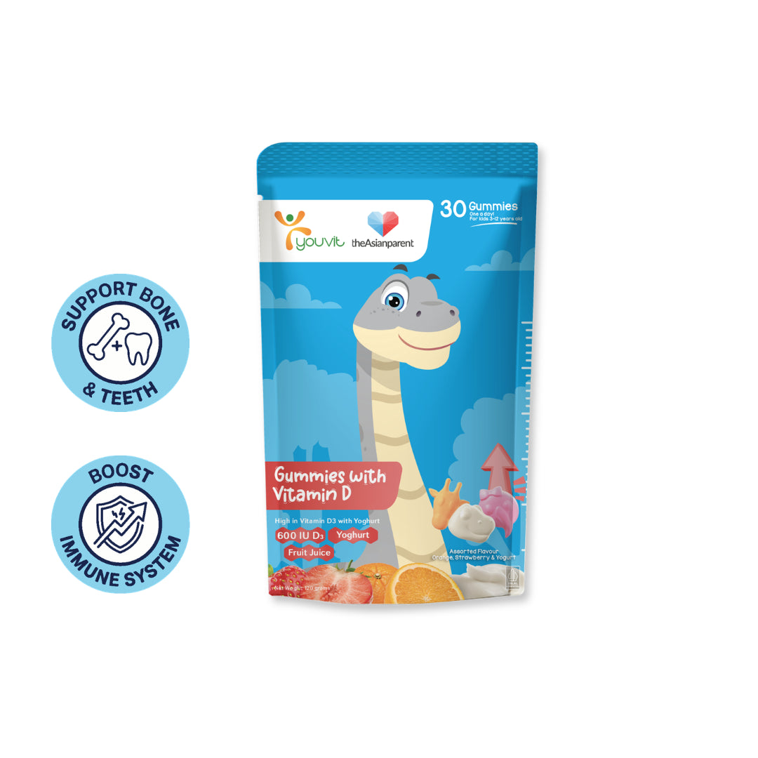Kids Vitamin D+ Gummy 600IU 30 pcs [TheAsianparent x Youvit] (Single Pack)
