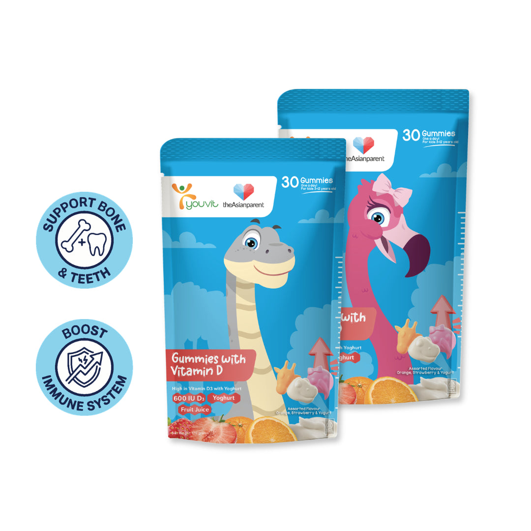 Kids Vitamin D+ Gummy 600IU 30 pcs [TheAsianparent x Youvit] (2 Packs)