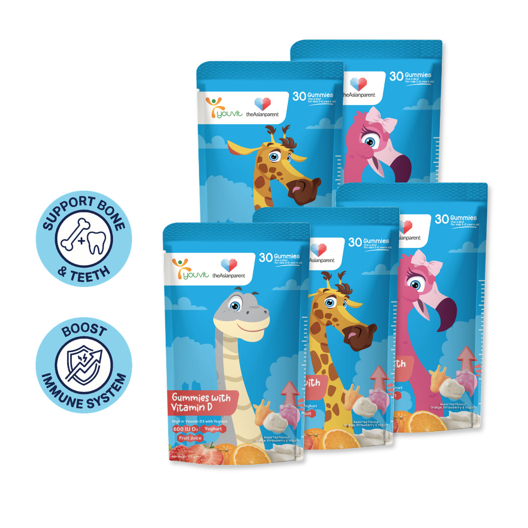 Kids Vitamin D+ Gummy 600IU 30 pcs [TheAsianparent x Youvit] (5 Packs)