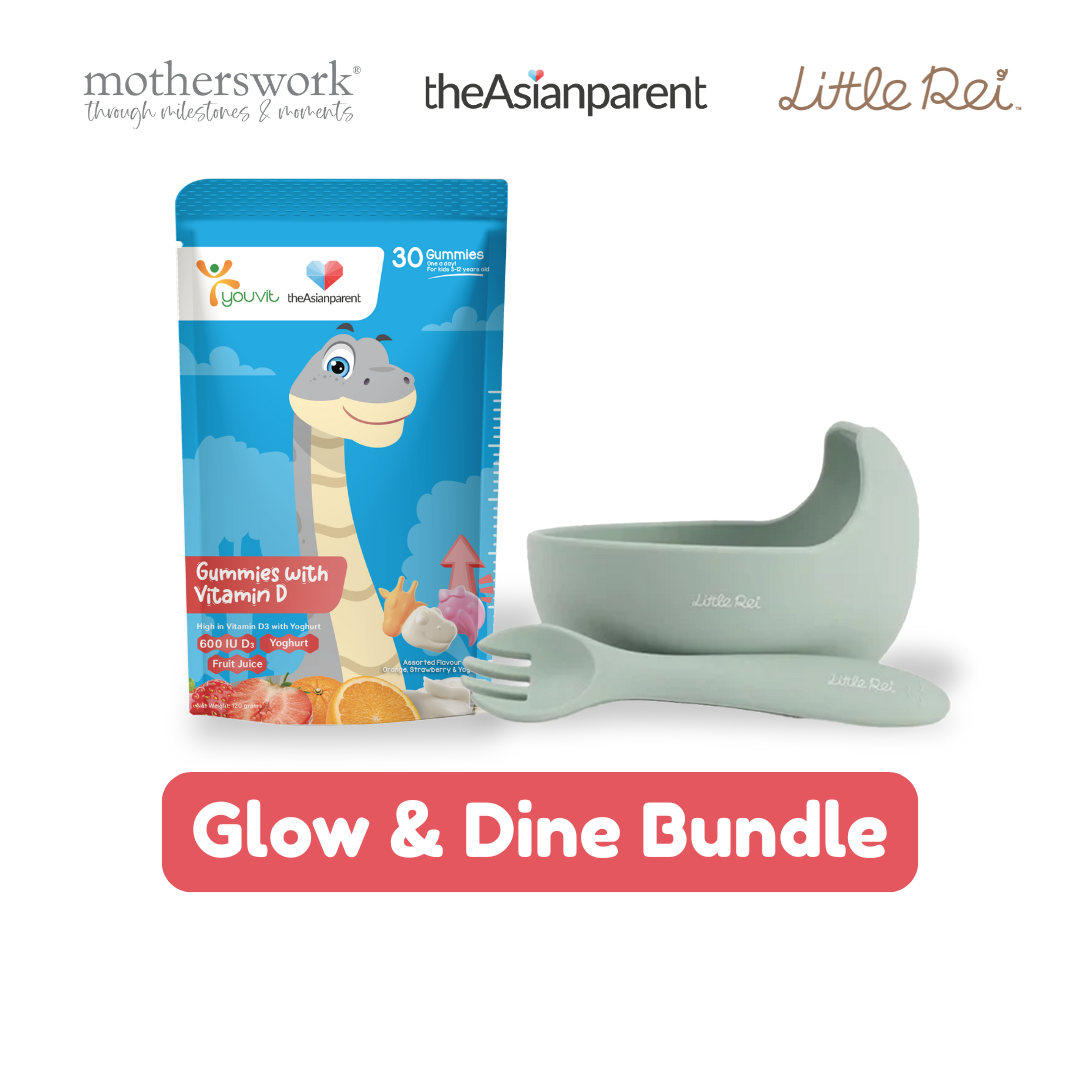 [Glow & Dine Bundle] Vit D+ Gummies & Little Rei Suction Bowl with Spork