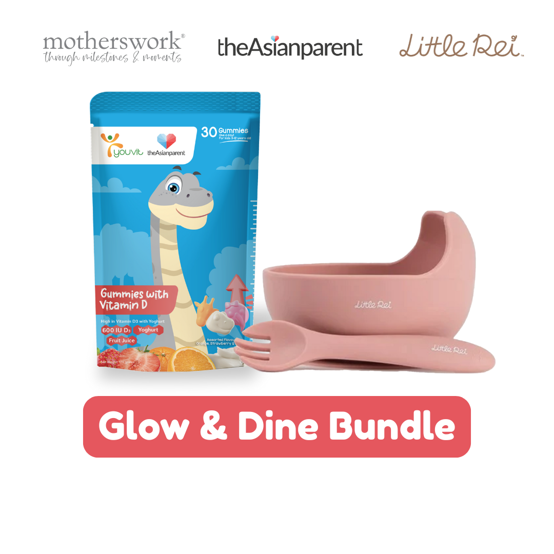 [Glow & Dine Bundle] Vit D+ Gummies & Little Rei Suction Bowl with Spork
