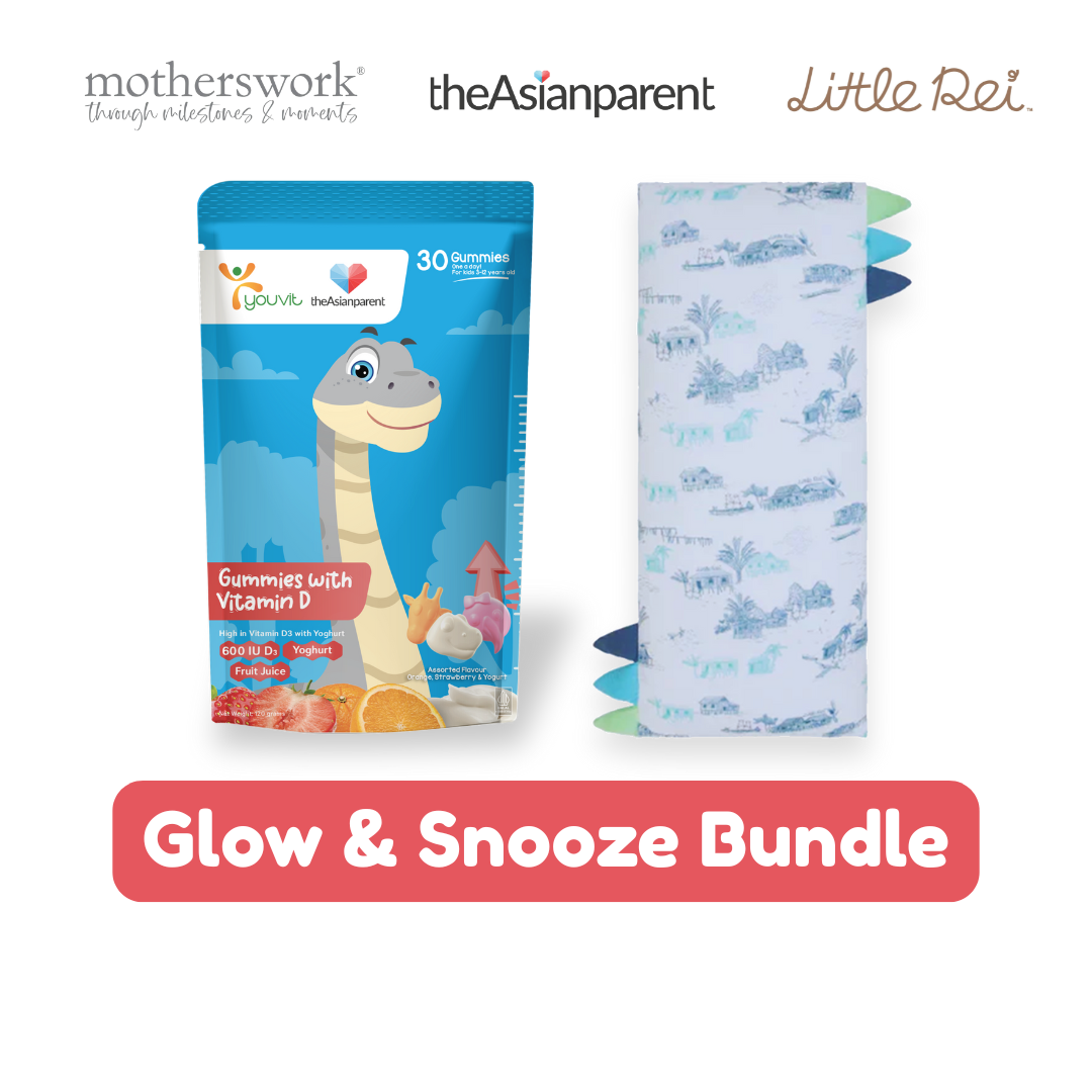 [Glow & Snooze Bundle] Vit D+ Gummy & Little Rei x BBS Rustic Buddy Pillow