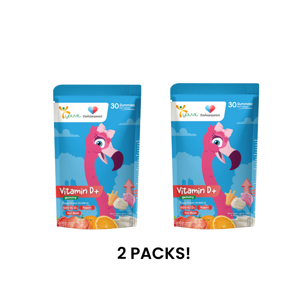 Kids Vitamin D+ Gummy 600IU 30 pcs [TheAsianparent x Youvit] (2 Packs)