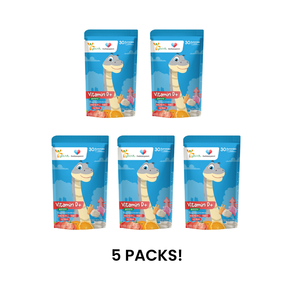 Kids Vitamin D+ Gummy 600IU 30 pcs [TheAsianparent x Youvit] (5 Packs)