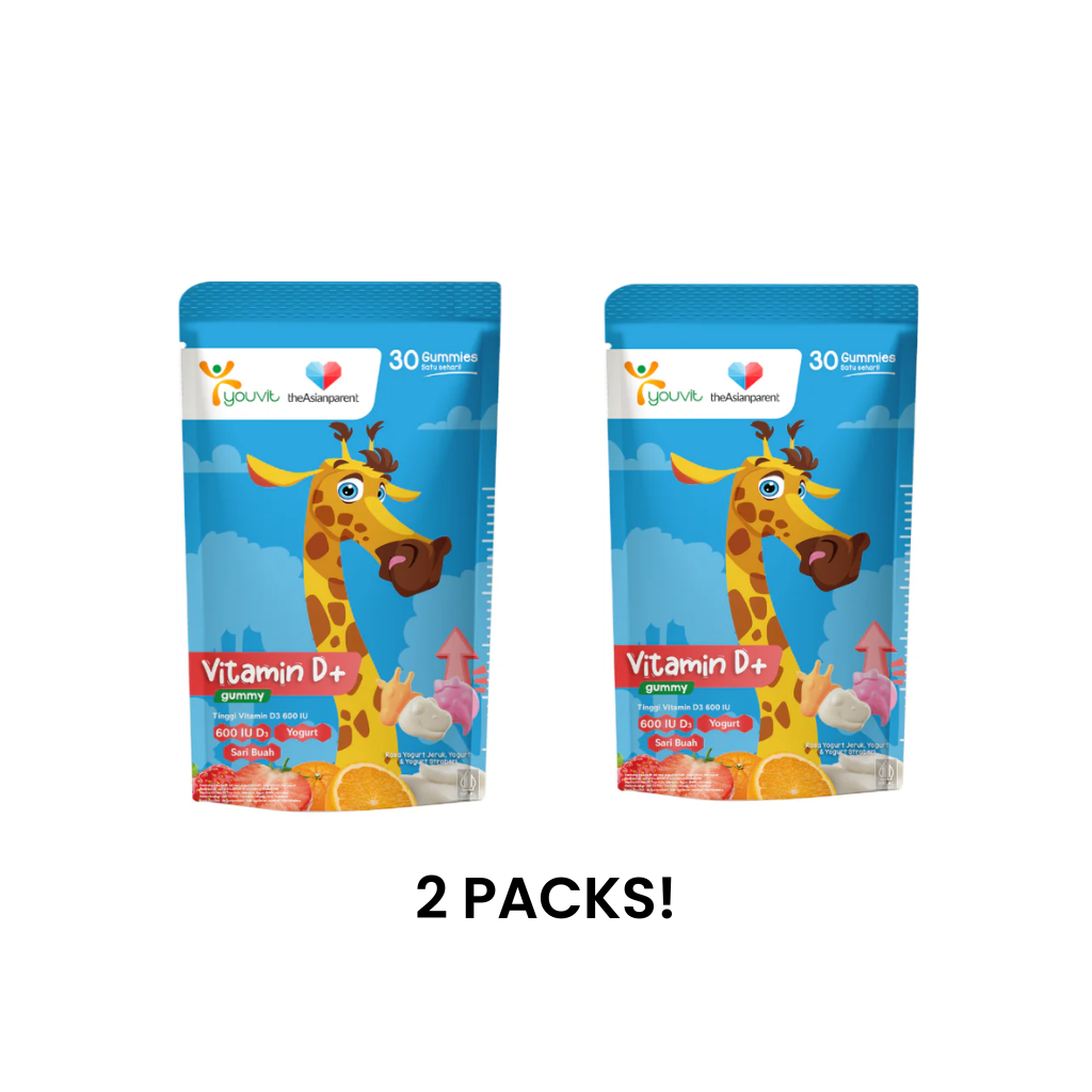 Kids Vitamin D+ Gummy 600IU 30 pcs [TheAsianparent x Youvit] (2 Packs)