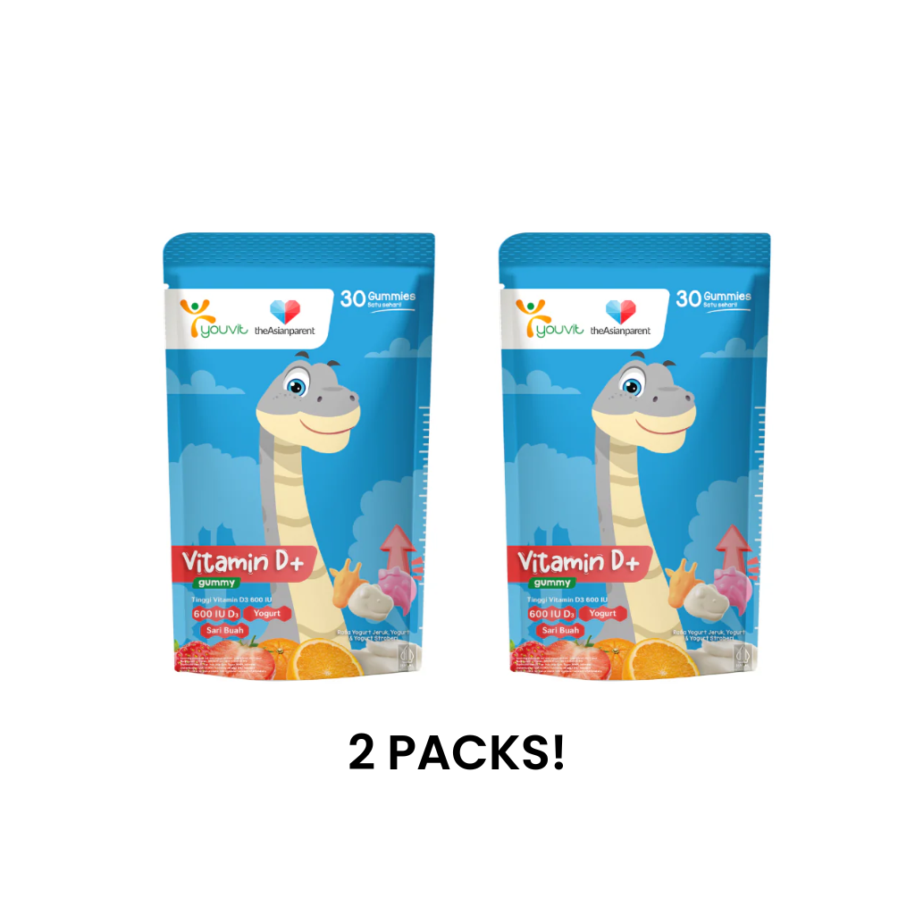 Kids Vitamin D+ Gummy 600IU 30 pcs [TheAsianparent x Youvit] (2 Packs)