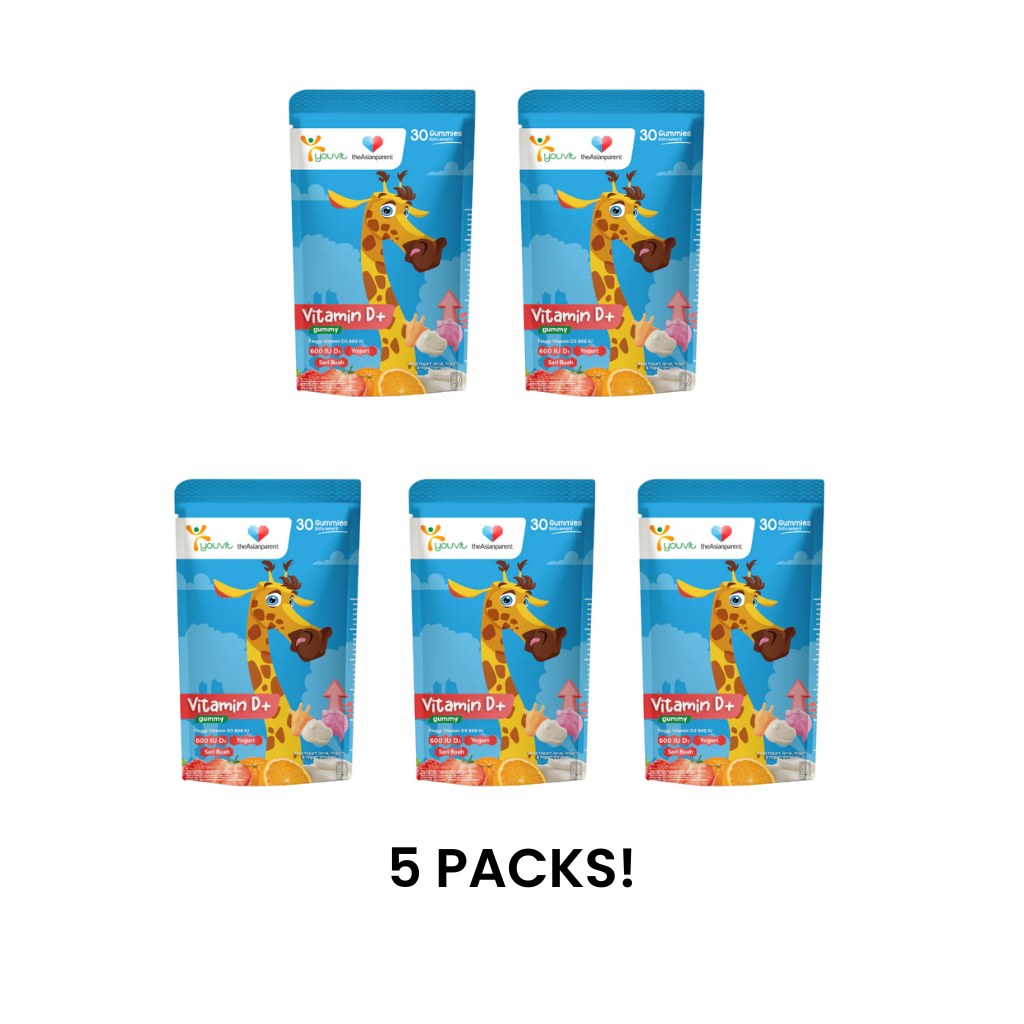 Kids Vitamin D+ Gummy 600IU 30 pcs [TheAsianparent x Youvit] (5 Packs)
