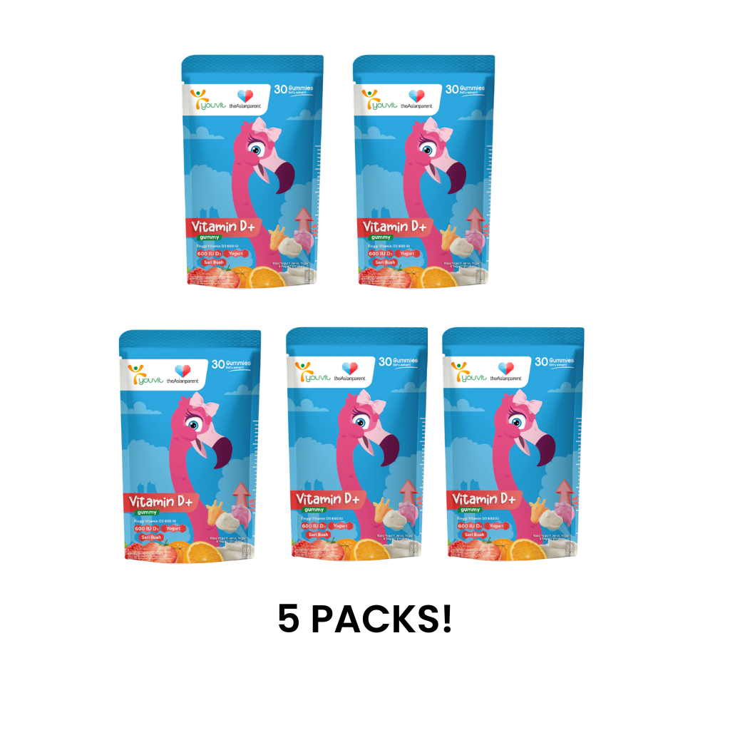 Kids Vitamin D+ Gummy 600IU 30 pcs [TheAsianparent x Youvit] (5 Packs)