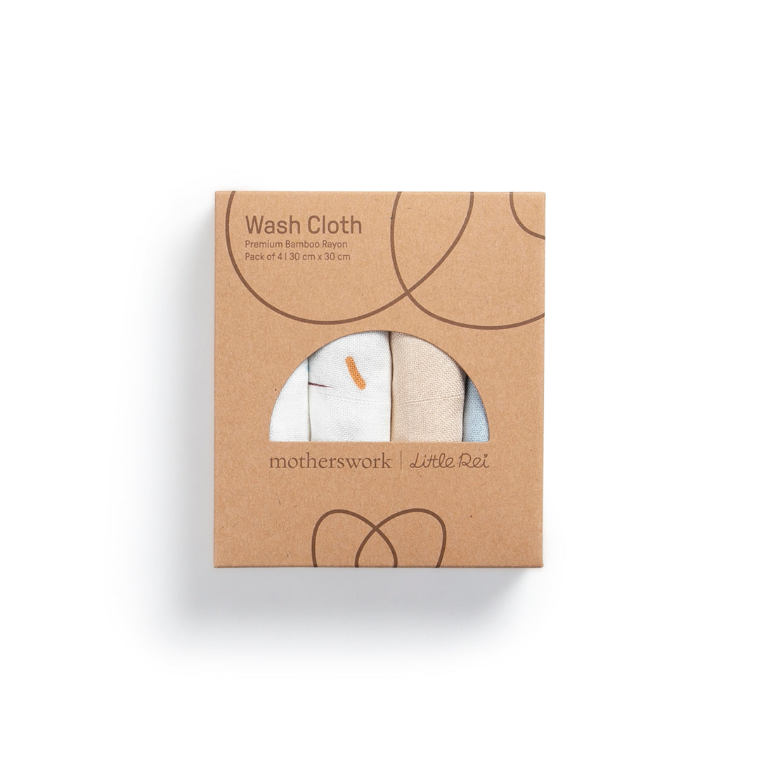 Little Rei Bamboo Wash Cloth 4pc