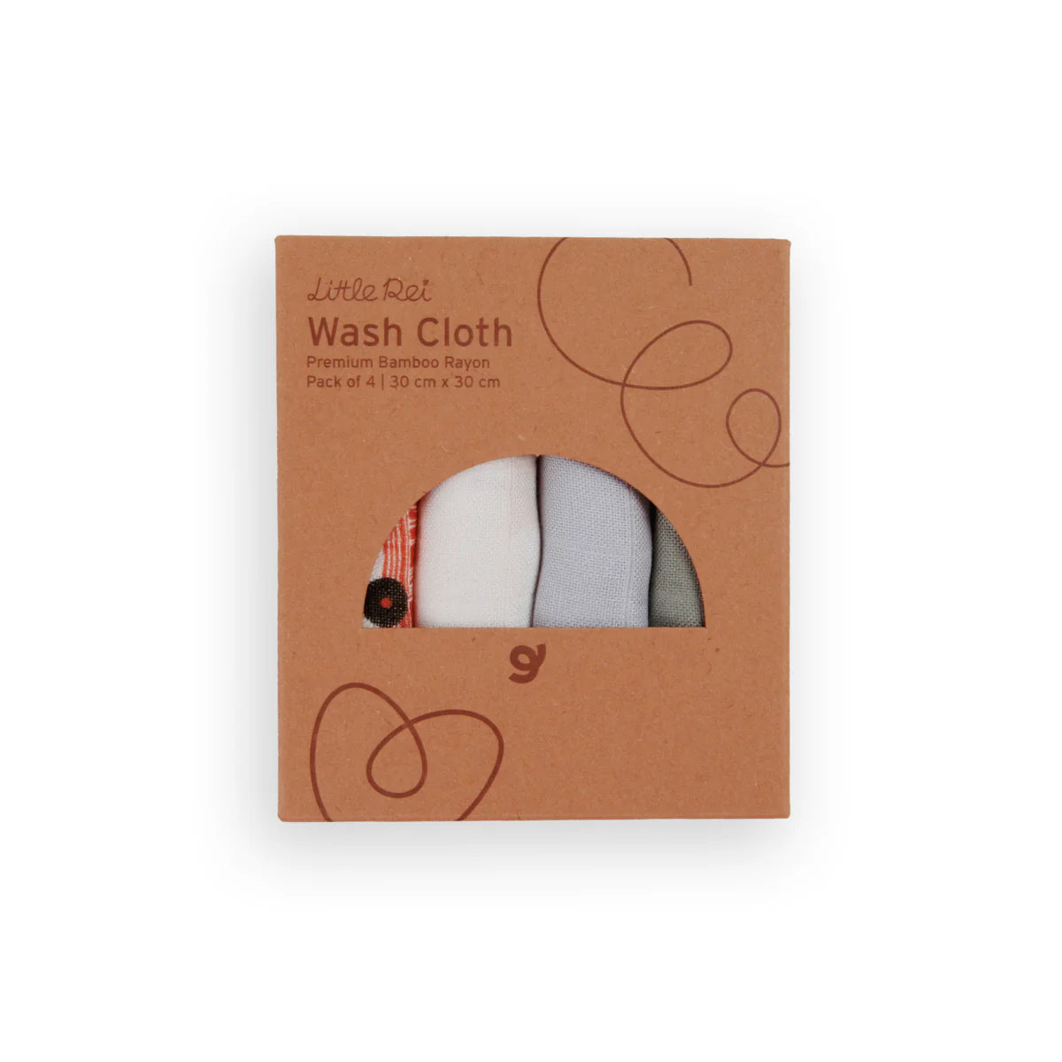 Little Rei Bamboo Wash Cloth 4pc