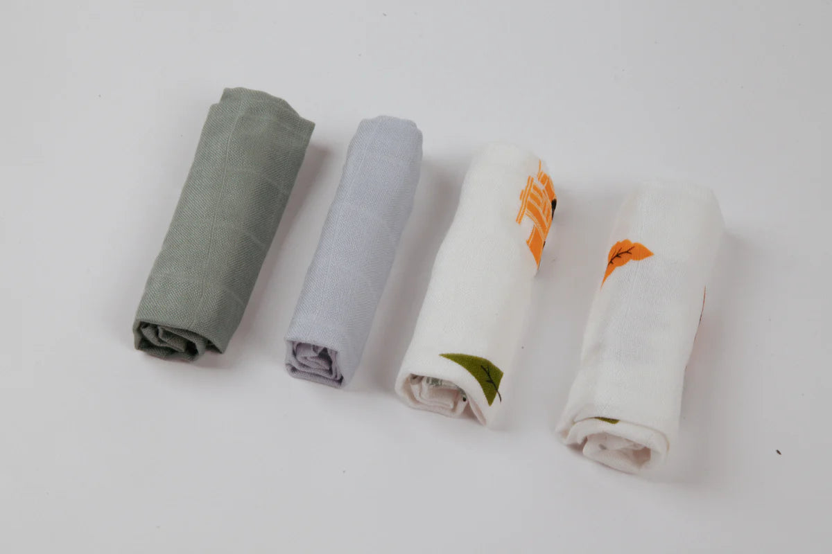 Little Rei Bamboo Wash Cloth 4pc